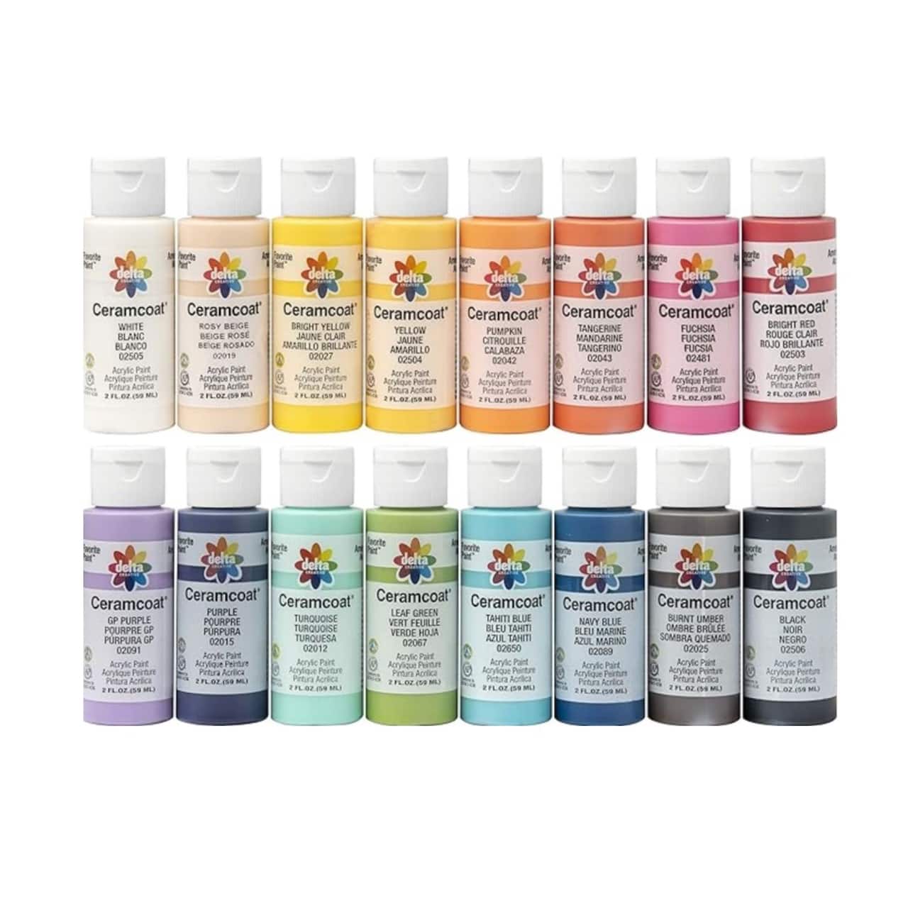 Delta Ceramcoat® 16 Color Acrylic Paint Set